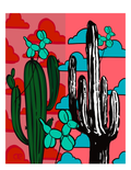 8"×10" "Cactus Days". digital art print. Unframed. Art by Seaborn Designs.