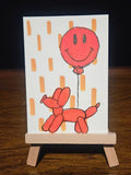 ACEO "BALLOON DOG", 1 of 1, 2.5"×3.5", ORIGINAL ARTWORK BY KAYA SEABORN