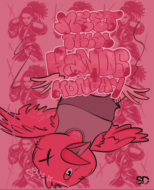 "Meet These Hands Monday" 7.87"×9.84"-120pcs Puzzle.Art by Seaborn Designs.