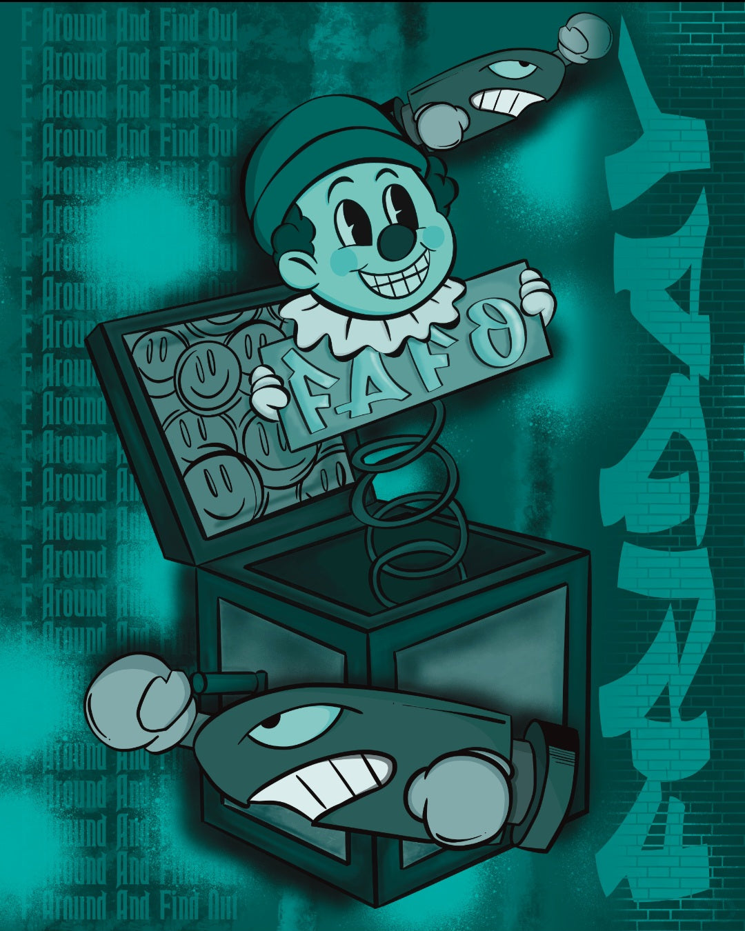 "FAFO Friday" 7.87"×9.84"-120pcs Puzzle.Art by Seaborn Designs.