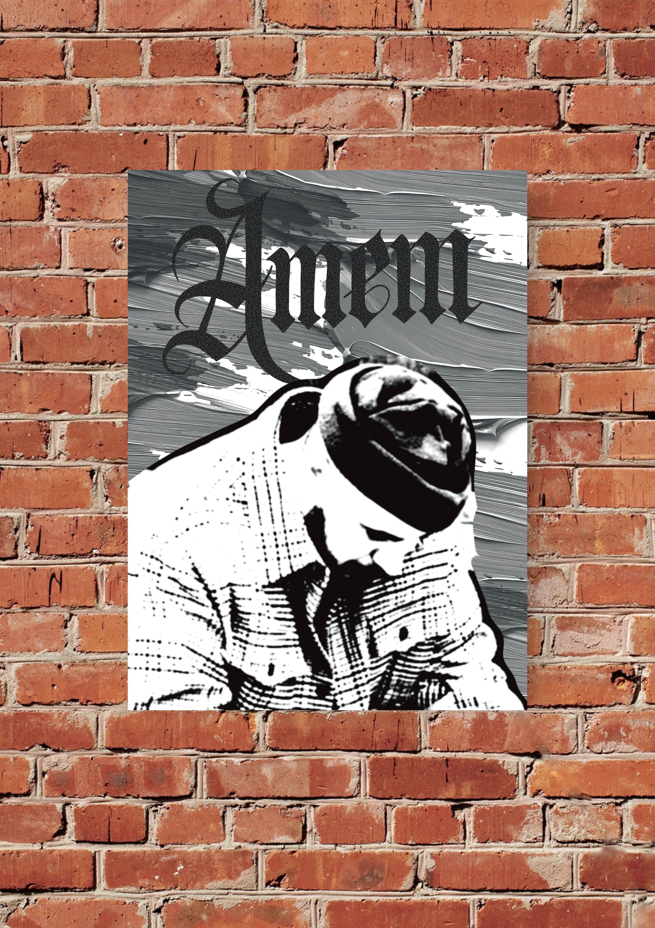 8"×10" "AMEN" digital art print. Unframed. Art by Seaborn Designs.