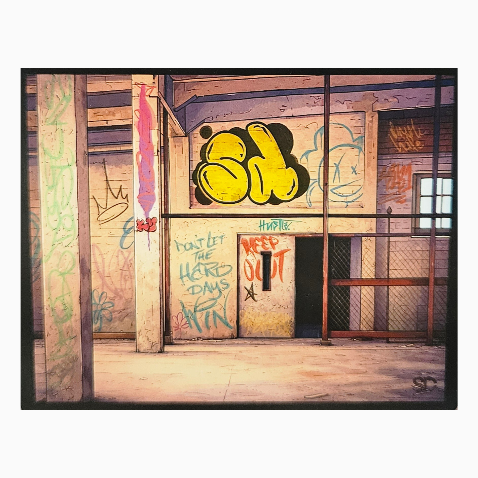 8"×10" "Graffiti-SD". digital art print. Art by Seaborn Designs.