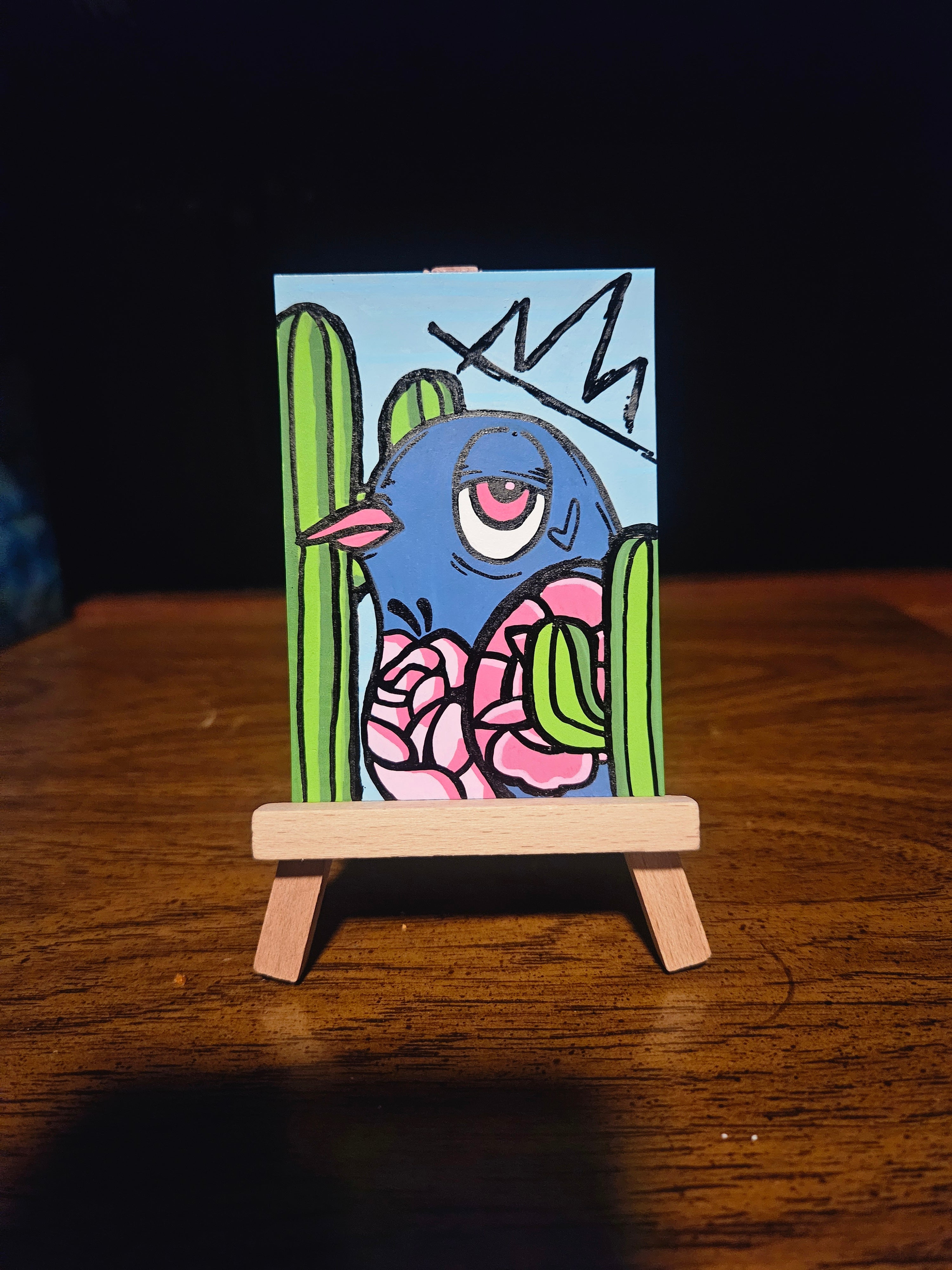 ACEO "BE FREE", 2.5"×3.5", 1 of 1, ORIGINAL ARTWORK BY KAYA SEABORN