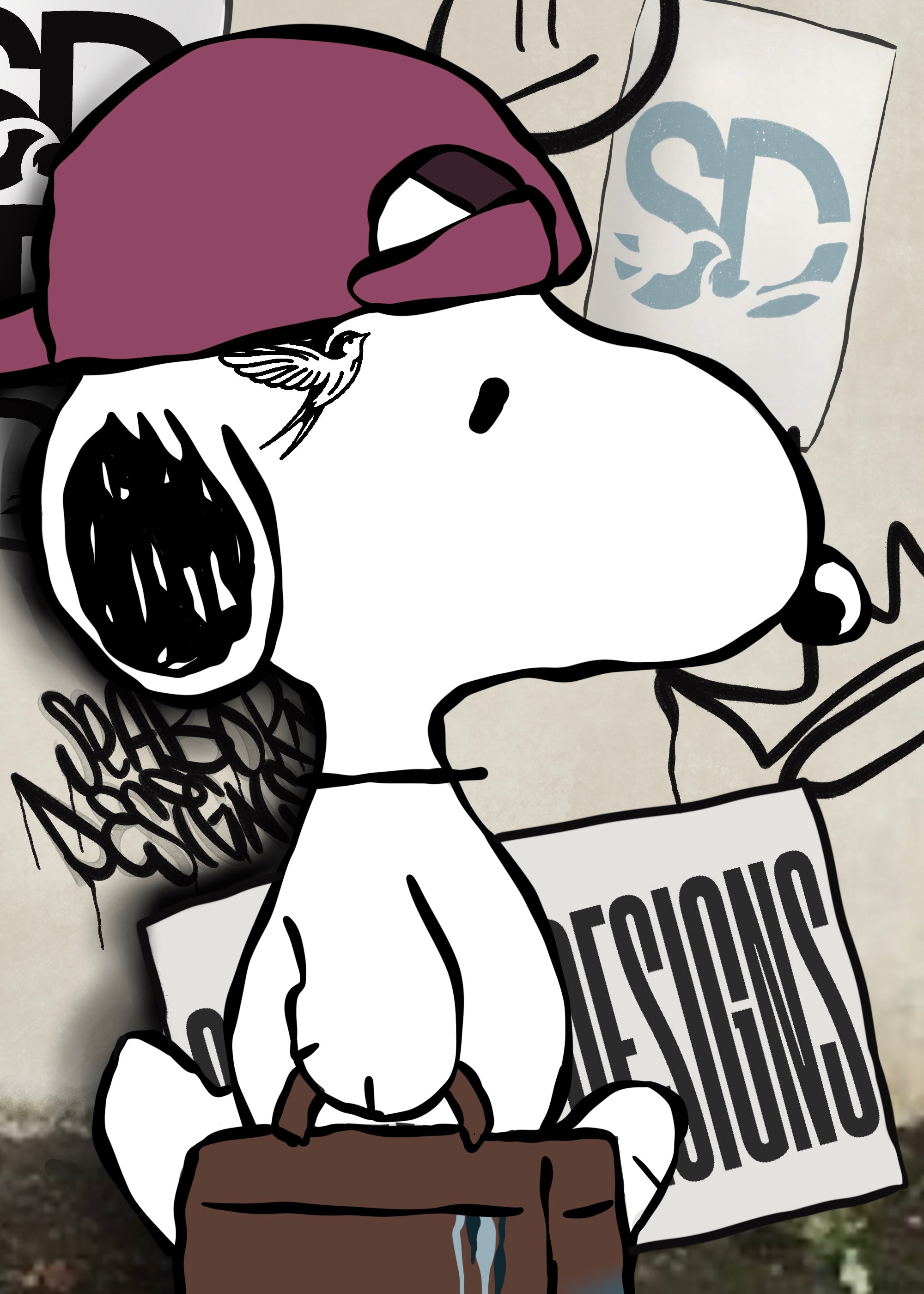 8"×10" "Just A Day With Art". digital art print. Unframed. Art by Seaborn Designs.