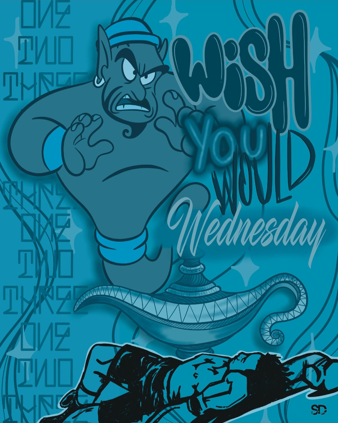 "Wish You Would Wednesday" 7.87"×9.84"-120pcs Puzzle.Art by Seaborn Designs.