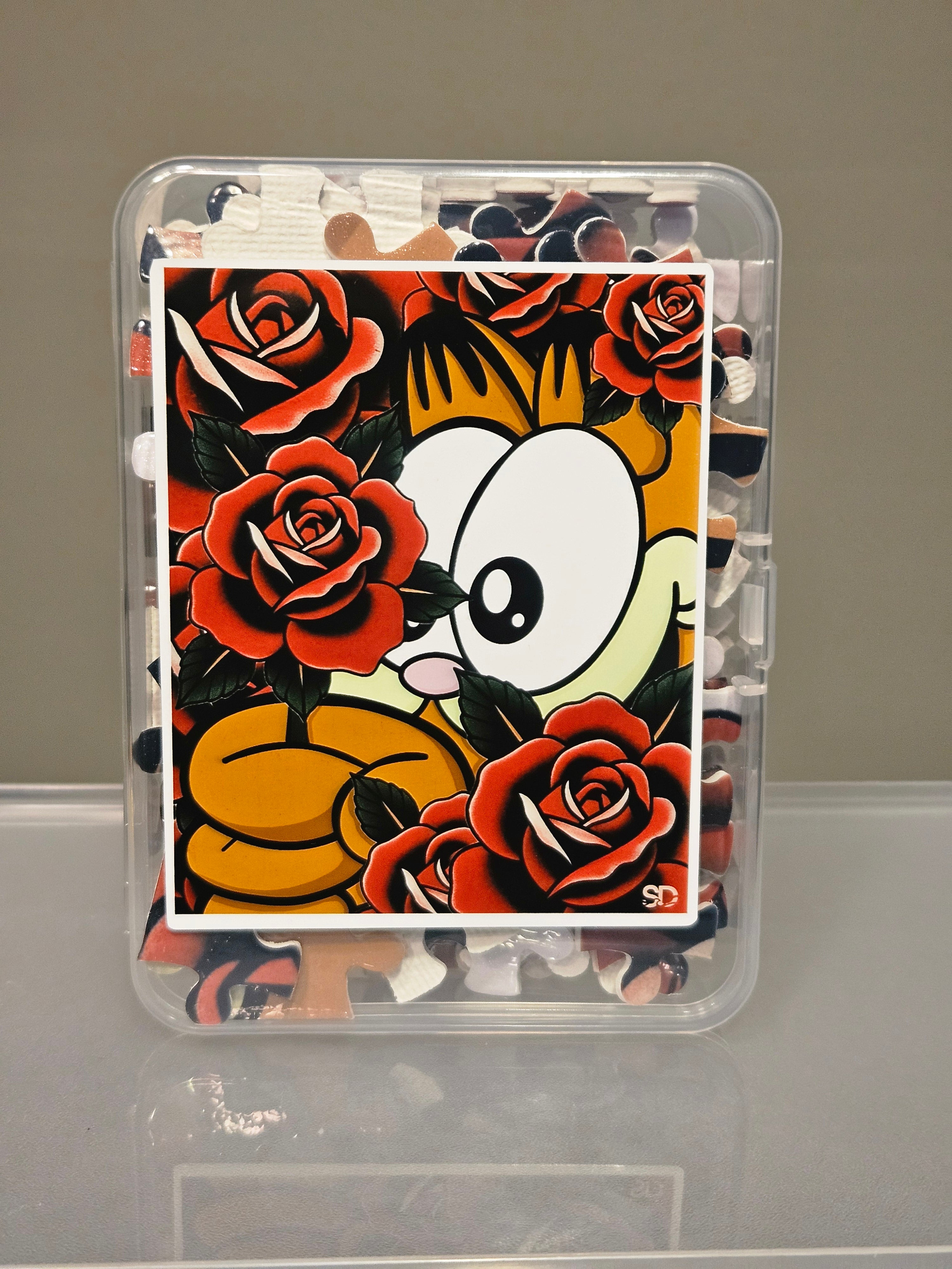 "Roses From Garfield" 7.87"×9.84"-120pcs Puzzle.Art by Seaborn Designs.